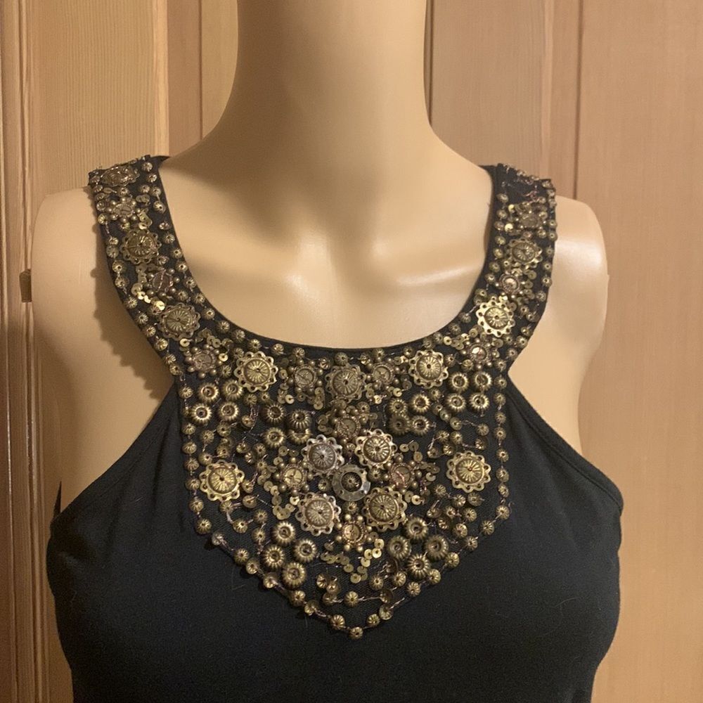 Jenny Han black beaded evening dress Sz XS - Picture 3 of 6